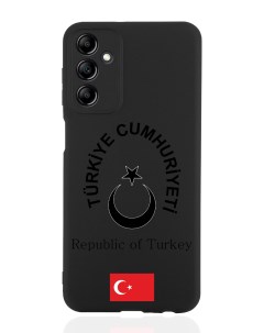 Чехол для Samsung Galaxy A14 Черный лаковый Герб Турции черный Signumcase
