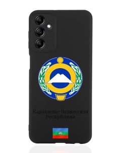 Чехол для Samsung Galaxy A14 Герб Карачаево Черкесской Республики черный Signumcase