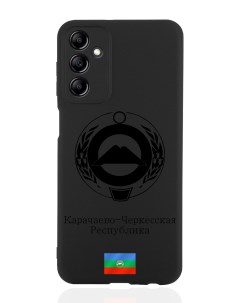 Чехол для Samsung Galaxy A14 Черный лаковый Герб Карачаево Черкесии черный Signumcase