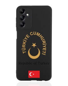 Чехол для Samsung Galaxy A14 Золотой Герб Турции черный Signumcase