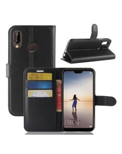 Чехол Wallet для смартфона Huawei P20 lite черный Printofon