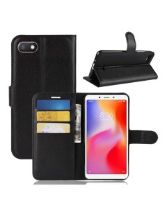 Чехол Wallet для смартфона Xiaomi Redmi 6A черный Printofon
