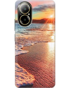 Силиконовый чехол на Realme C67 с рисунком Залитый светом пляж Gosso cases