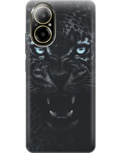 Силиконовый чехол на Realme C67 с рисунком Голубоглазая пантера Gosso cases