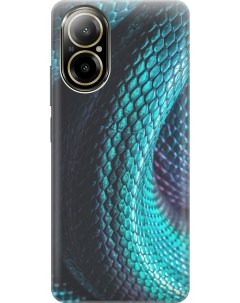 Силиконовый чехол на Realme C67 с рисунком Змеиная кожа Gosso cases