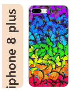 Чехол на Apple Iphone 8 plus бабочки 046 Nobrand