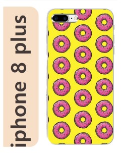Чехол на Apple Iphone 8 plus Пончики симпсоны 049 Nobrand