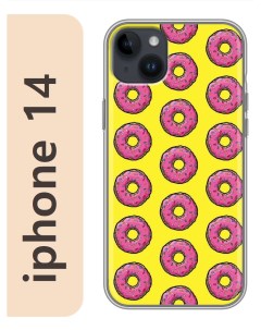 Чехол на Apple Iphone 14 Пончики симпсоны 049 Nobrand