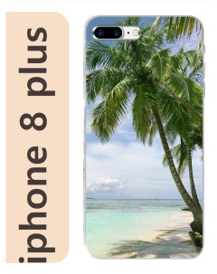 Чехол на Apple Iphone 8 plus пальма пляж 050 Nobrand