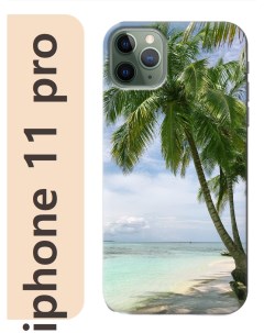 Чехол на Apple Iphone 11 pro пальма пляж 050 Nobrand