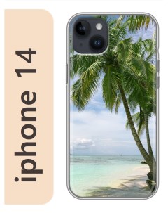 Чехол на Apple Iphone 14 пальма пляж 050 Nobrand