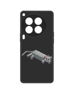 Чехол накладка Soft Case Minecraft Кошка для TECNO Camon 30 Premier 5G черный Krutoff