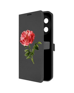 Чехол книжка Eco Book для TECNO Camon 30 Pro 5G Рисованная роза черный Krutoff