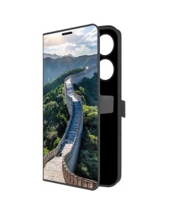 Чехол книжка Eco Book для Xiaomi Poco M6 Pro 4G Китай Великая Стена черный Krutoff