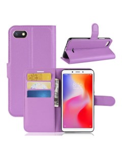 Чехол Wallet для смартфона Xiaomi Redmi 6A фиолетовый Printofon