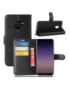 Чехол Wallet для смартфона Samsung Galaxy A8 2018 черный Printofon