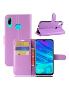 Чехол Wallet для смартфона Huawei Y7 2019 фиолетовый Printofon