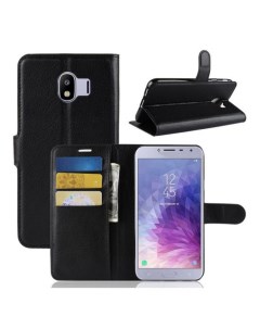 Чехол Wallet для смартфона Samsung Galaxy J4 2018 черный Printofon