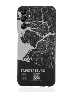 Чехол для Samsung Galaxy A14 Карта Санкт Петербурга черный Musthavecase
