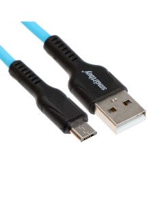 Кабель S21 USB micro USB 1 м синий Smartbuy