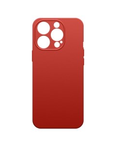 Чехол для iPhone 15 Pro силикон Soft Touch микрофибра красный Borasco