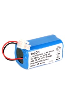 Аккумулятор для пылесоса iLife UR18650ZT 4S1P AAF 14 8V 2 6Ah Li Ion Topon
