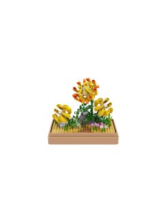 Конструктор 3D из миниблоков Цветы Хризантемы с куполом 320 дет JM9941 4 Rtoy