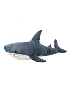 Акула большая мягкая игрушка 80 см пушистая MUSADIK TOY Томато