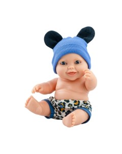 Кукла пупс Гийо в синей шапочке с ушками 22 см 00168 Paola reina
