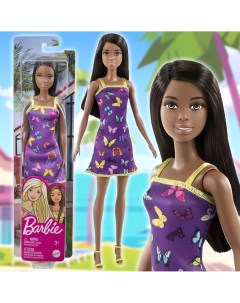 Кукла серия Супер стиль Fashionistas в фиолетовом платье с бабочками Barbie