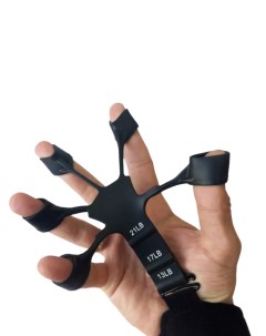 Эспандер FingerTrainer 5 кистевой для пальцев черный Nobrand