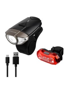 Комплект фонарей USB bike light set EBL 039 EBL 2265A перед 380 лм задний 40 лм Briviga