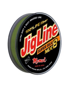 Плетеный шнур для рыбалки JigLine MX8 Super Silk 0 06 5 4 100 0 125 хаки Momoi