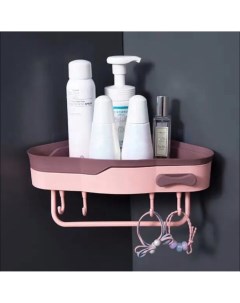 Полка для ванной комнаты Угловая розовая Nobrand