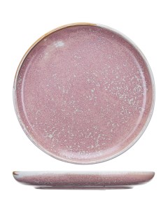 Тарелка с бортом Пион фарфор D 26 H 3см розовый Kunstwerk