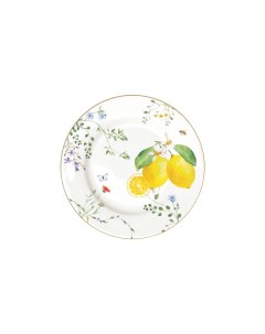 Тарелка закусочная Цветы и лимоны 19 см Easy life