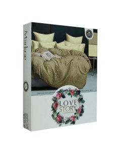 Комплект постельного белья Love story евро жаккард полисатин 70x70 см Отк