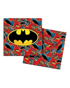 Бумажные салфетки Batman красные 3 слоя 33 x 33 см 20 шт Nobrand
