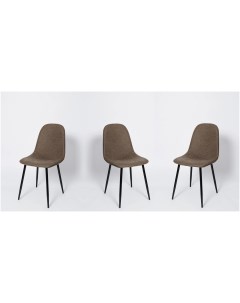 Комплект стульев для кухни XS2441 3 шт коричневый ткань La room