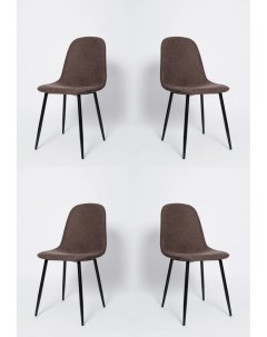 Комплект стульев для кухни XS2441 4 шт шоколад ткань La room