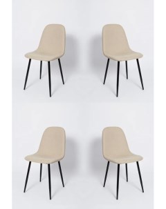 Комплект стульев XS2441 4 шт песочный ткань La room