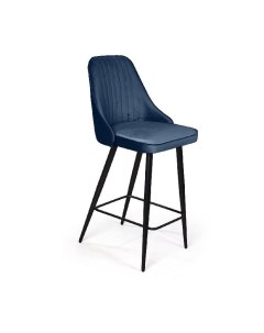 Полубарный стул BERG 75365 черный синий Top concept