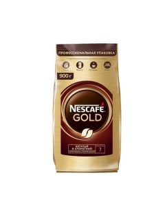 Кофе растворимый NESCAFE Gold натуральный сублимированный 900г Eco nuts №1