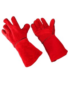 Огнеупорные жаропрочные перчатки до 500 градусов красные Forall