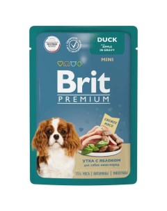 Влажный корм для собак PREMIUM DOG MINI DUCK APPLE с уткой и яблоком 14 шт по 85 г Brit*