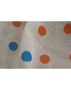 Ткань хлопок марлевка цветные горошки 100х138 Unofabric