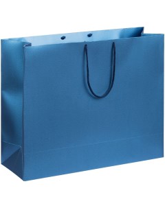 Пакет подарочный бумажный Блеск большой синий 43х35х15 см Nobrand