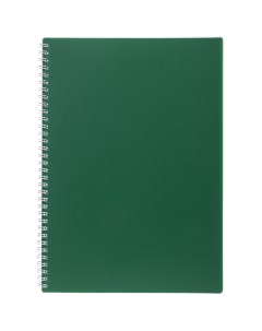 Тетрадь Velvet зеленая 081563 в клетку 80 листов А4 пластиковая обложка на гребне Hatber