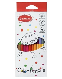 Цветные карандаши двухцветные для рисования Color Pencils C12 24 24 цвета Acmeliae
