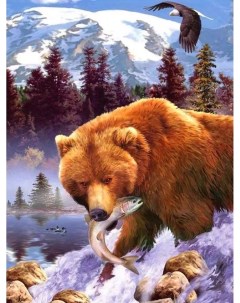 Алмазная мозаика Русский медведь на подрамнике 50x65 GAB74429 Boomboomshop